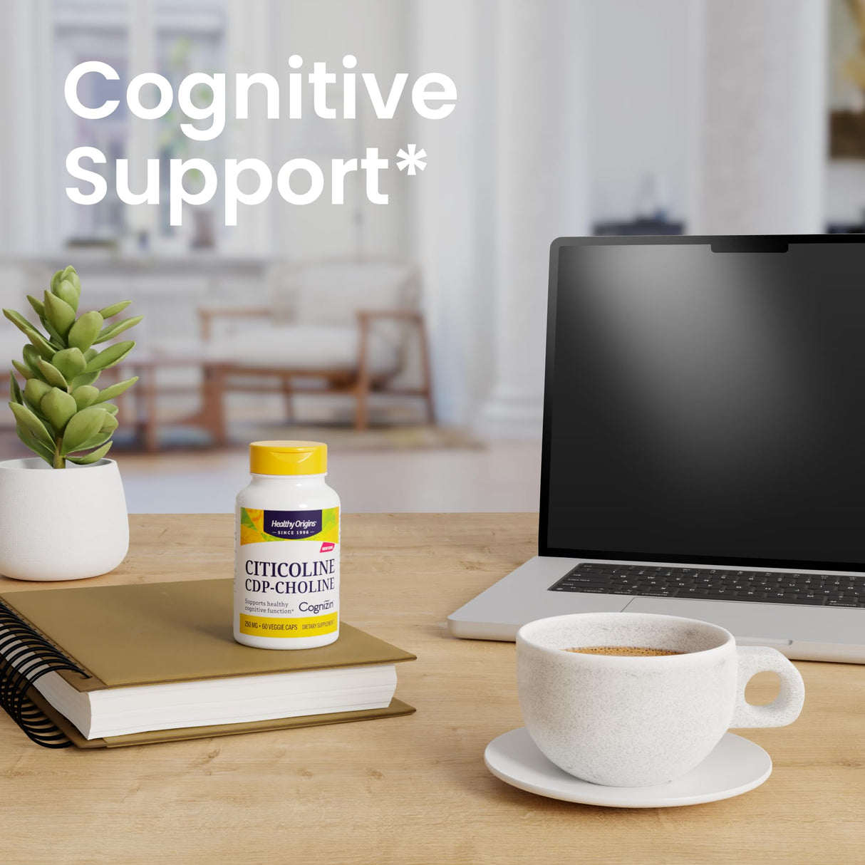 Healthy Origins Cognizin (Citicoline), 250 mg - Brain Supplement for Memory with Citicoline CDP Choline - Non-GMO, Vegan & Gluten-Free Supplement - 150 Veggie Capsules