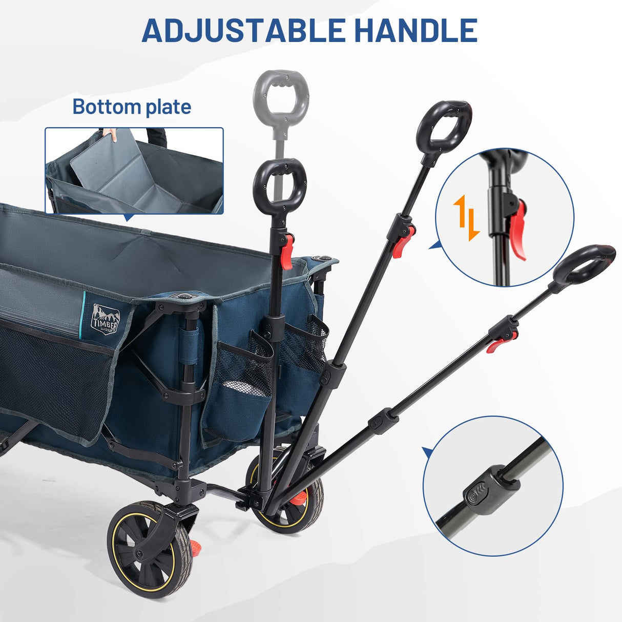 Timber Ridge Collapsible Wagon Cart with Brakes