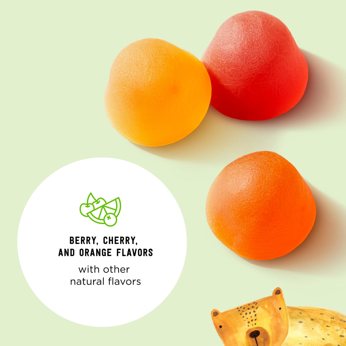 Mama Bear Organic Kids Multivitamin, 60 Gummies, 1 Month Supply (Packaging May Vary), Berry, Cherry & Orange (Pack of 2)