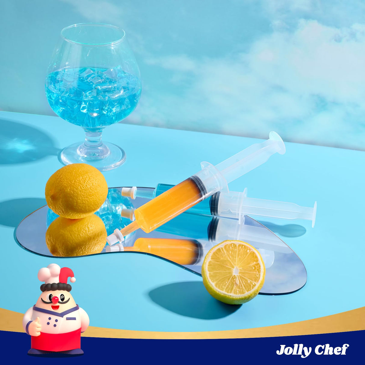 JOLLY CHEF 60 Pack Party Jelly Halloween Shot Syringes, Medium 1.5 oz Container with Lid, Perfect for Plastic Shot Glasses Thanksgiving Christmas