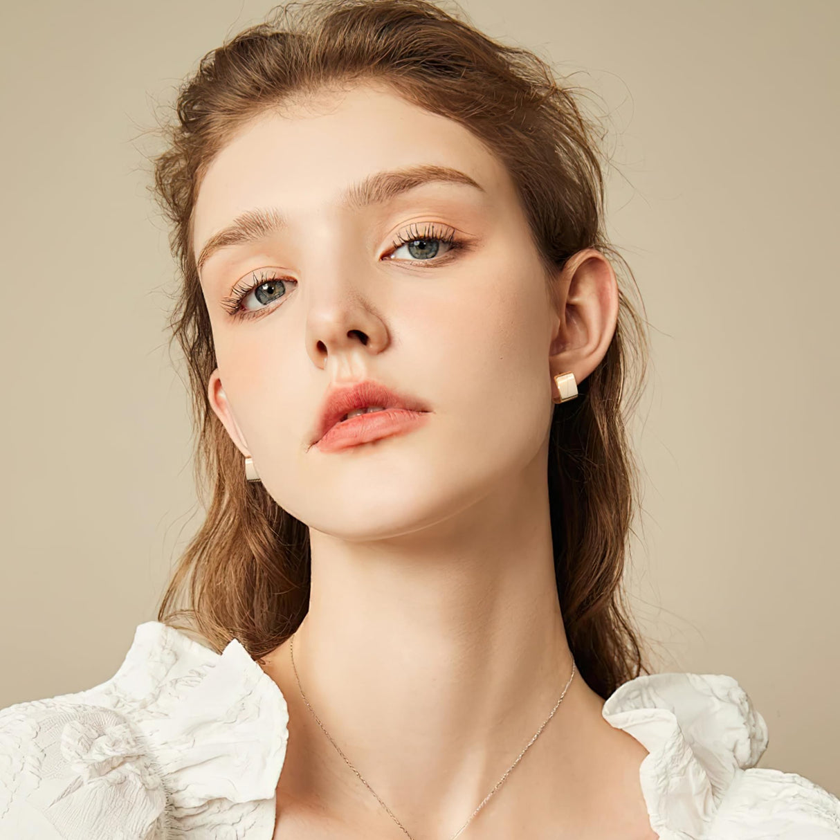 Small Gold Chunky Hoop Earrings Hoops Huggie Square Earrings