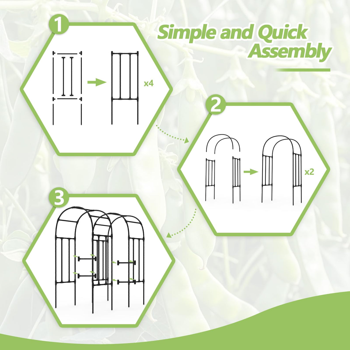Trellis for Climbing Plants Outdoor - Cucumber Trellis for Raised Bed, Size:71 * 47 * 79 inch, Garden Trellis for Climbing Plants, Cucumber, Vegetable, Tomato, Flowers