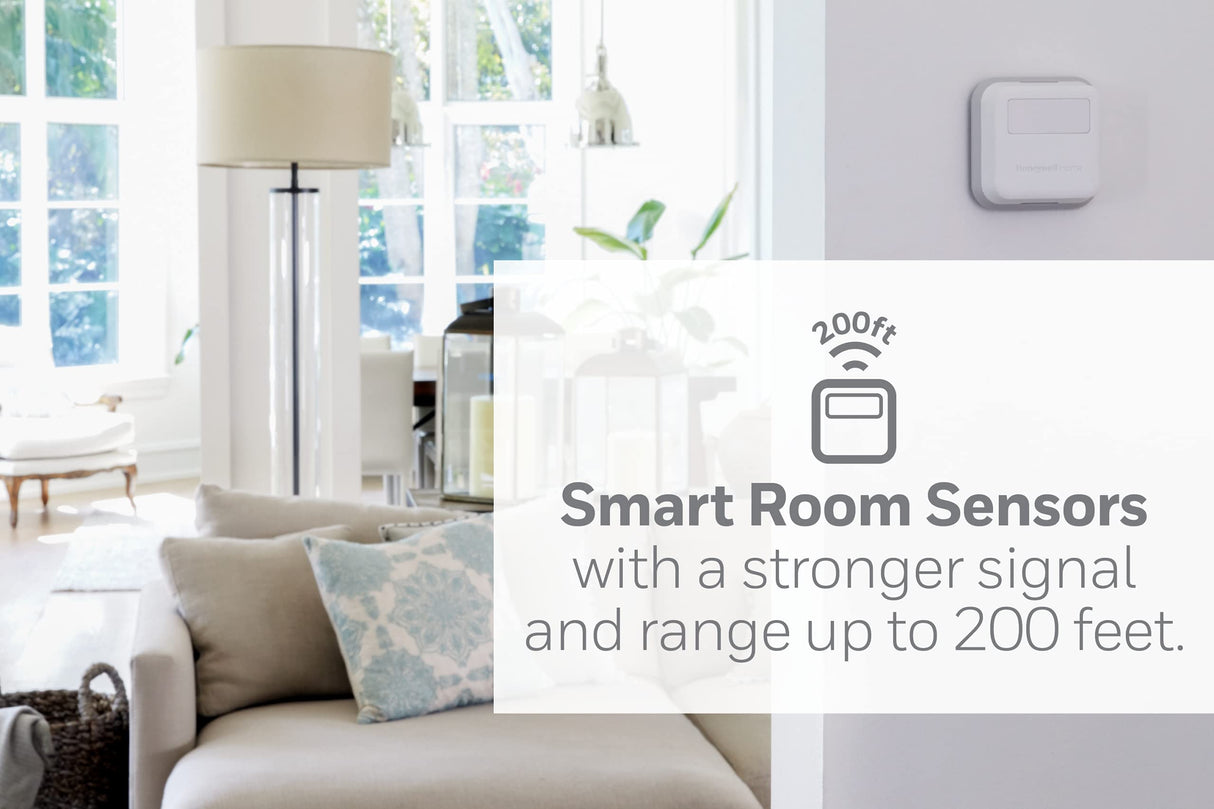 Honeywell Home T9 WiFi Smart Thermostat with 1 Smart Room Sensor, Touchscreen Display, White