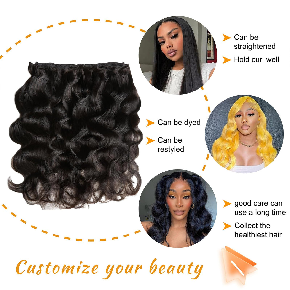 12A Brazilian Body Wave Bundles Human Hair 22 24 26 Inch 100% Real Raw Virgin Human Hair Bundles Body Wave 3 Bundles Human Hair Extension Natural Color(22 24 26)