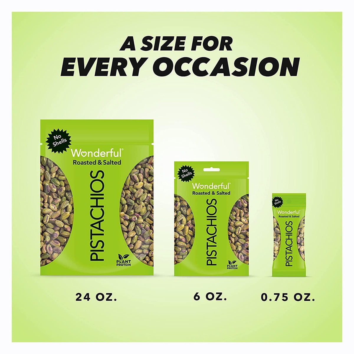 Wonderful Pistachios No Shells, Roasted & Salted Nuts, 24 Ounce Bag
