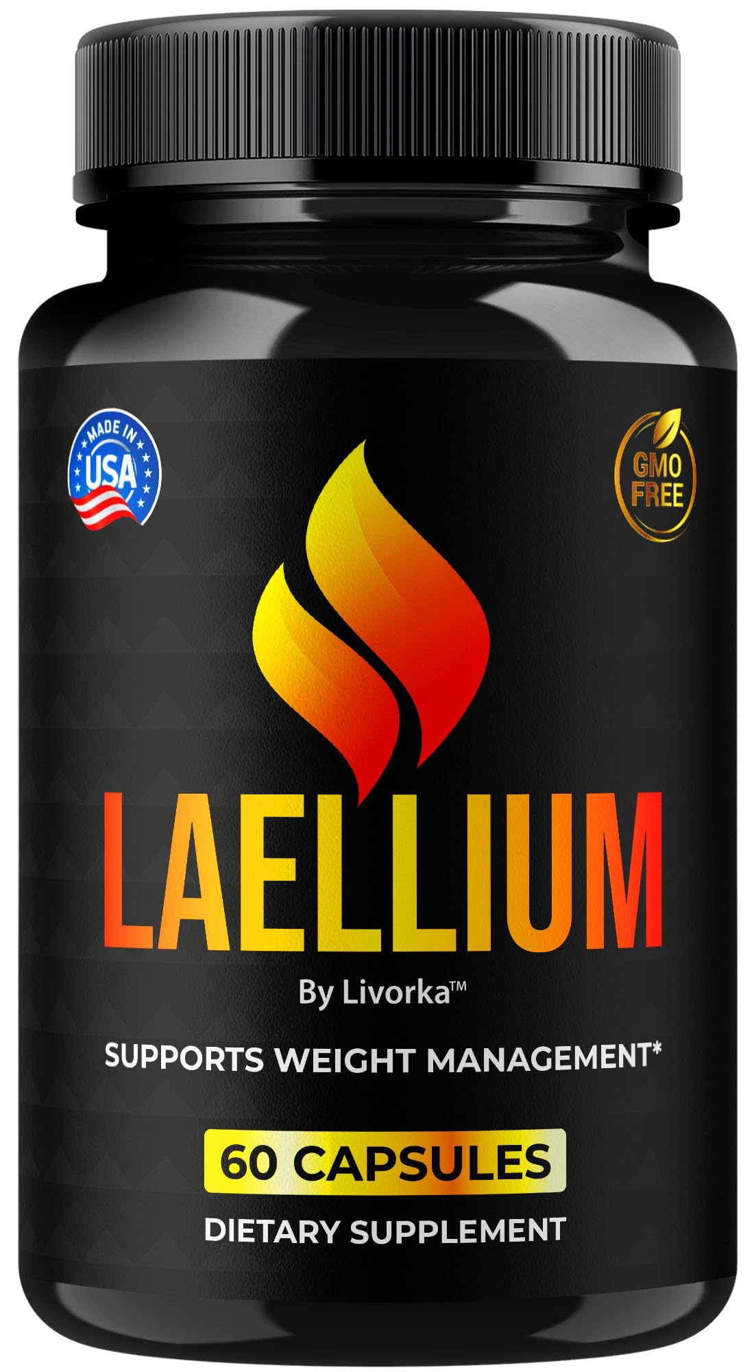 Laellium Pills - Advanced Daily Formula All Natural Ingredients, Laellium Supplement Capsules, Premium Support Maximum Strength for Overall Health & Wellness, 60 Capsules for 1 Month