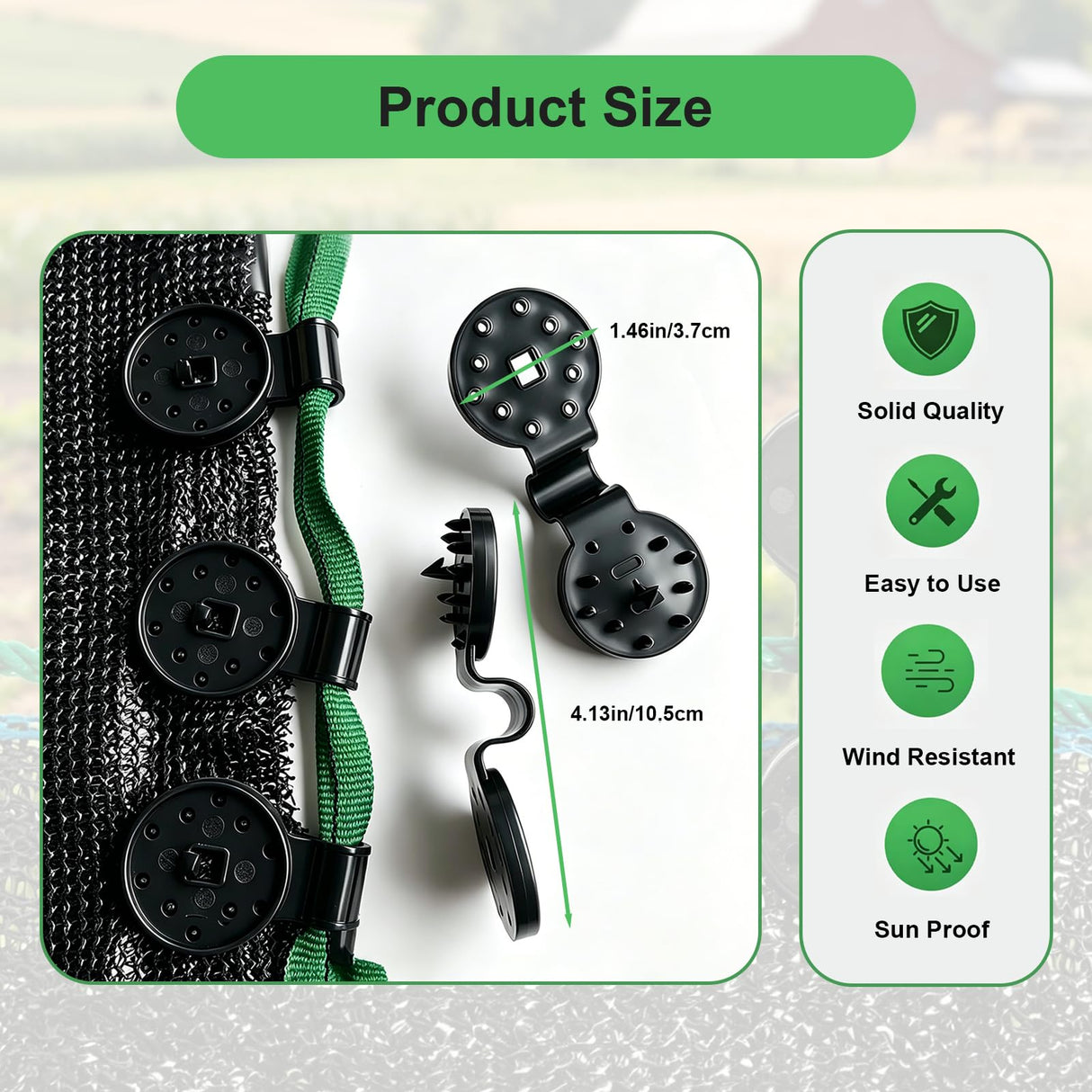 Shade Cloth Clips,2026 New Heavy Duty Round Plastic Lock Grip,Upgrade Windproof Fix Clamps,for Gardening,Greenhouse,Sun Shade Net,Anti Bird Netting Awning Tarp (50Pcs)