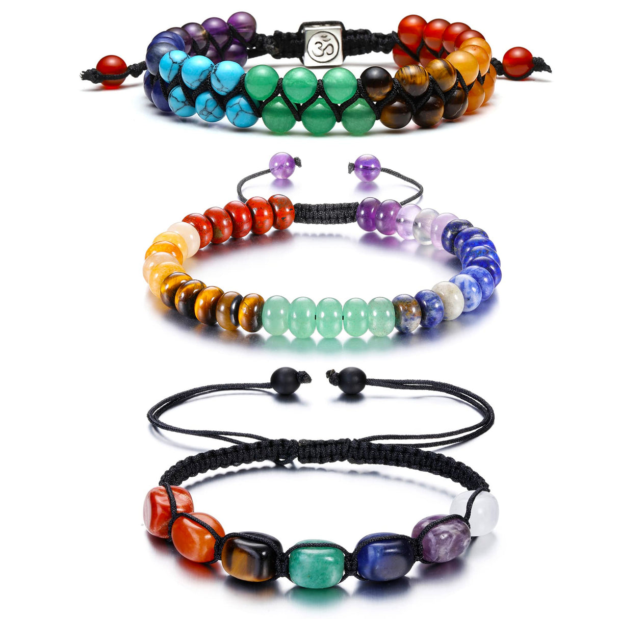 Top Plaza Beaded Chakra Bracelets for Women Men Anxiety Jewelry