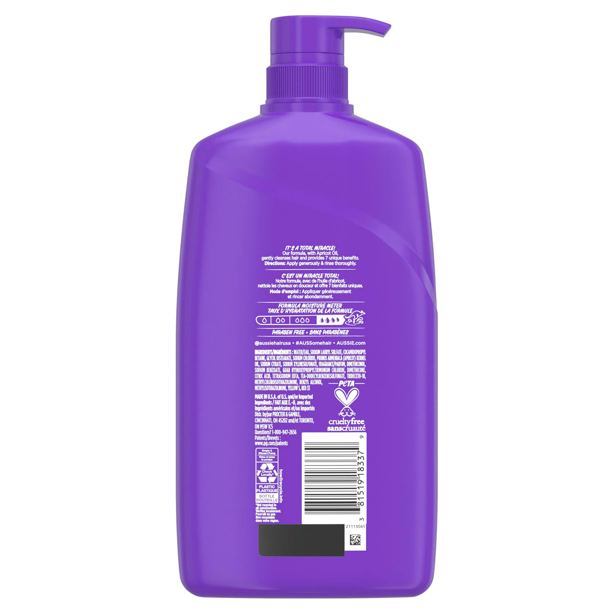 Aussie Total Miracle Hair Care Bundle: Shampoo, Conditioner, and 3 Minute Deep Treatment with Apricot & Macadamia Oil, Paraben-Free for Damaged Hair, 26.2 & 8 Fl Oz