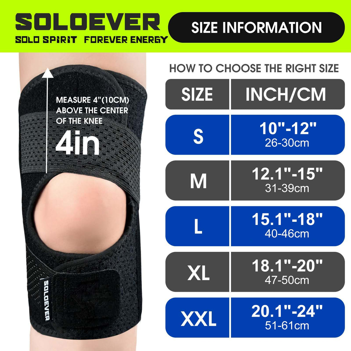 Ultra-Thin Knee Brace with Side Stabilizers for Women & Men, Adjustable Knee Support for Knee Pain Relief, Meniscus Tear, Arthritis, Tendonitis, ACL, MCL and Sports Injuries, Perfect for Left and Right (Black, Large)