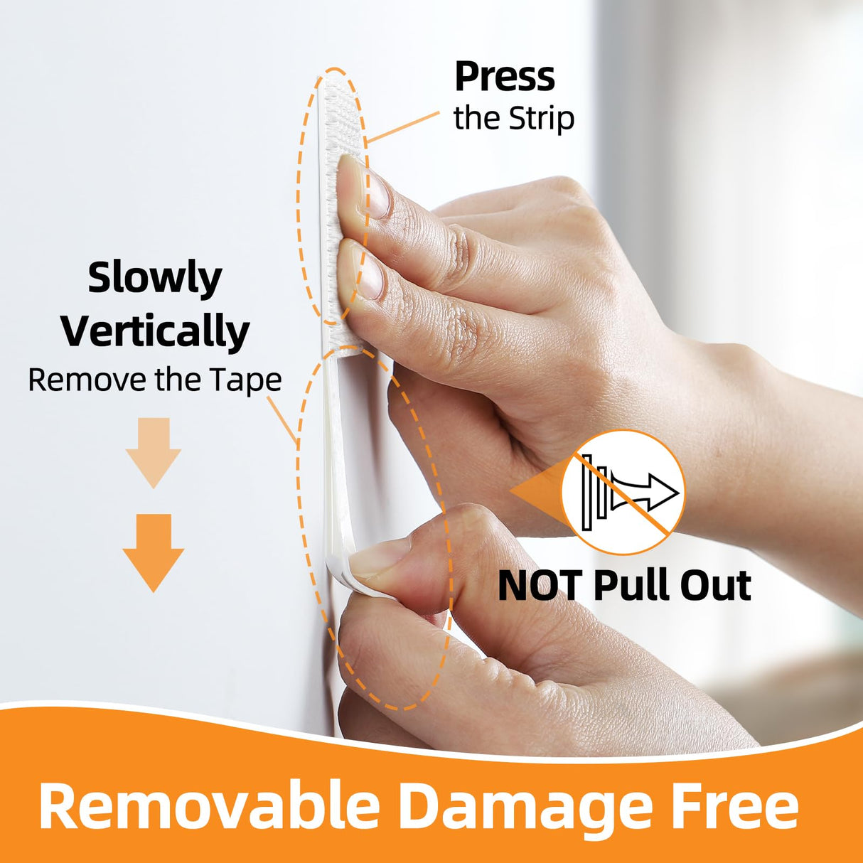 SummerBrite Picture Hanging Strips 80 Strips, Damage Free Removal, Wall Poster Picture Hangers Without Nails, Sticky Hook & Loop Adhesive Strips for Poster/Picture/Home/Office, 40 Pairs/Medium, White