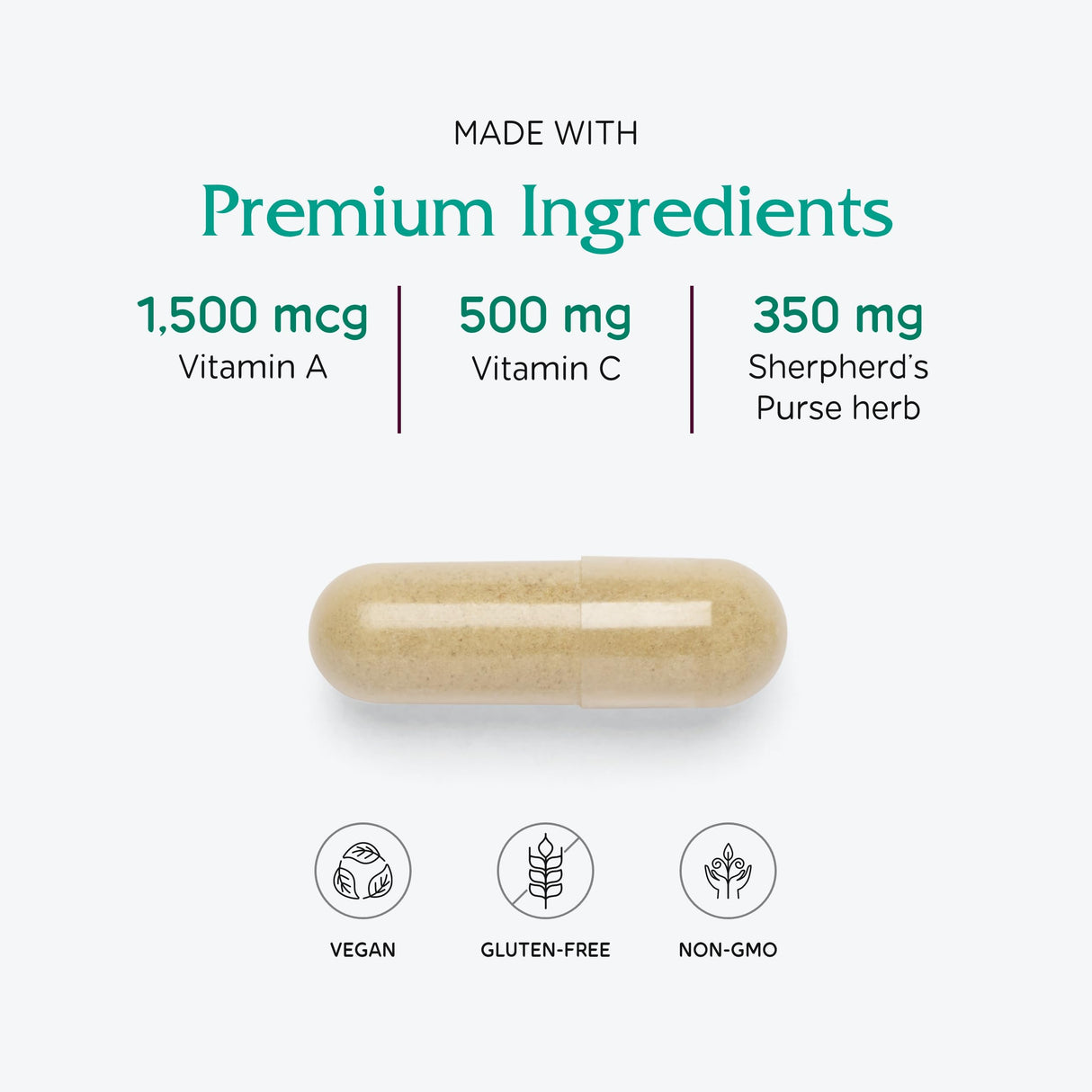 Vitanica Slow Flow, Menstrual Flow Support, Vegan, 60 Capsules