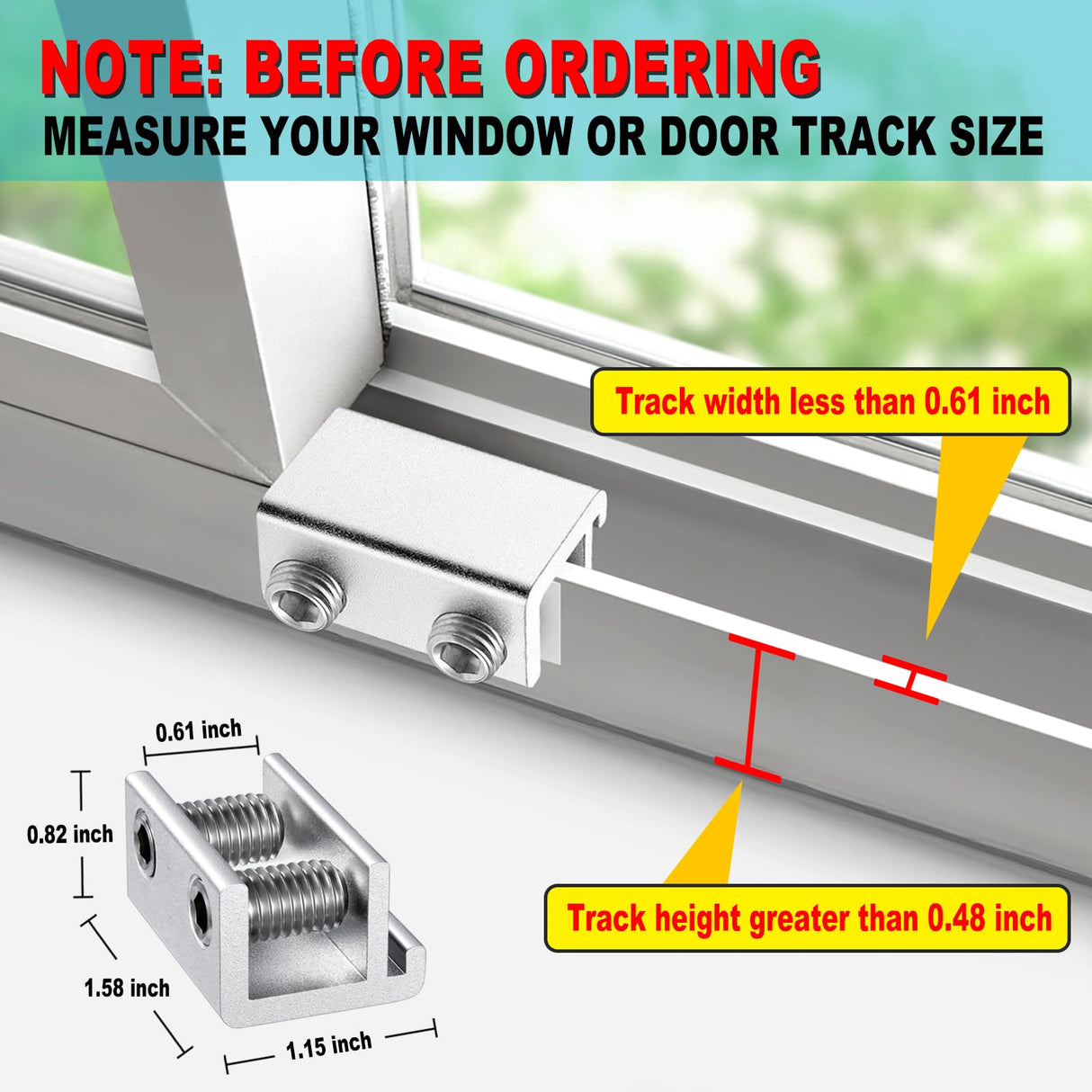 Sliding Window Locks (6 Sets), Security Window Locks with Keys, Adjustable Aluminum Sliding Window Stops, Easy Installation Without Drilling, for Vertical and Horizontal Sliding Windows (Silver)