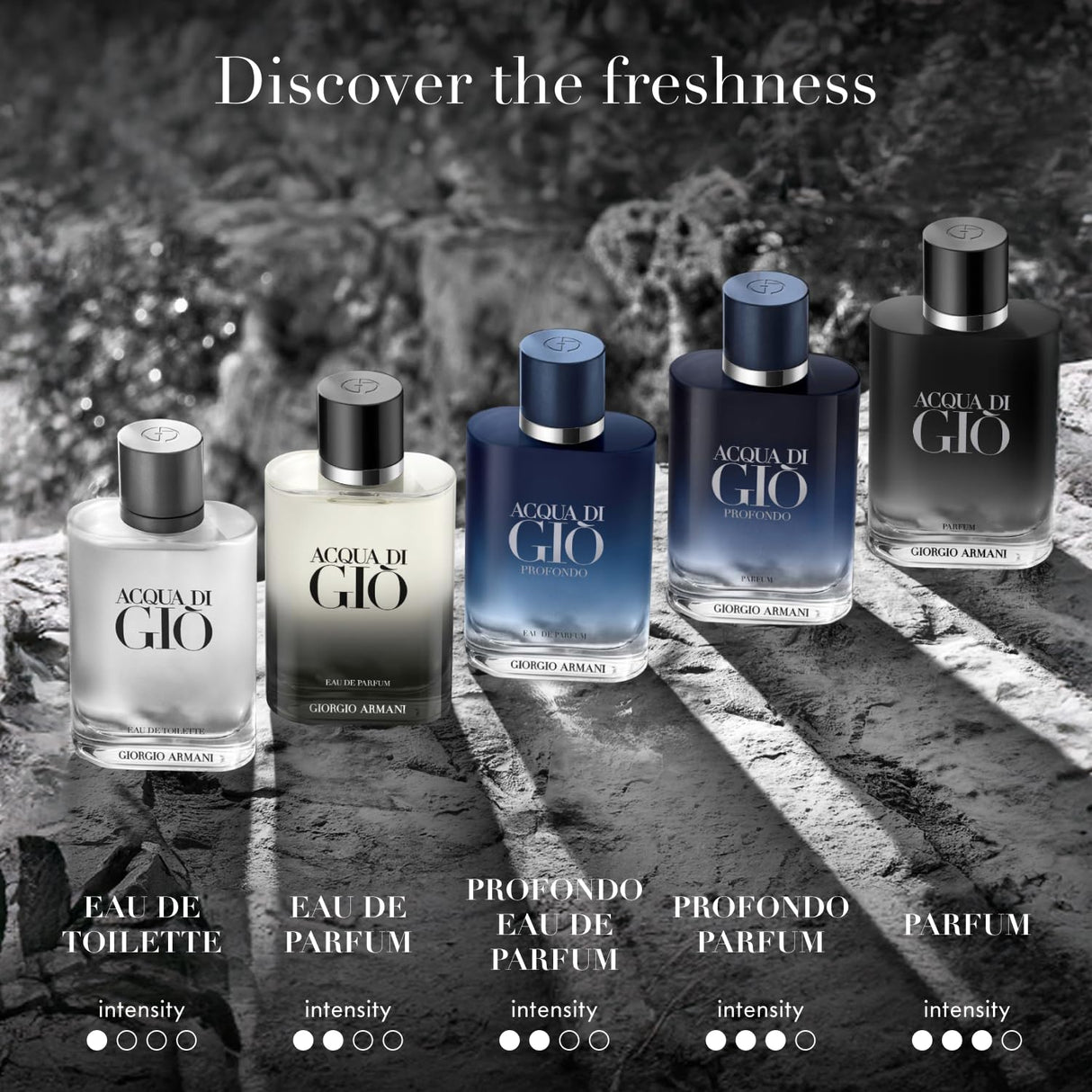 Armani Beauty - Acqua di Giò Profondo - Eau de Parfum - Cologne for Men - Fresh & Aromatic Men’s Fragrance - Mandarin, Lavender, Cedarwood Notes - 3.3 Fl Oz