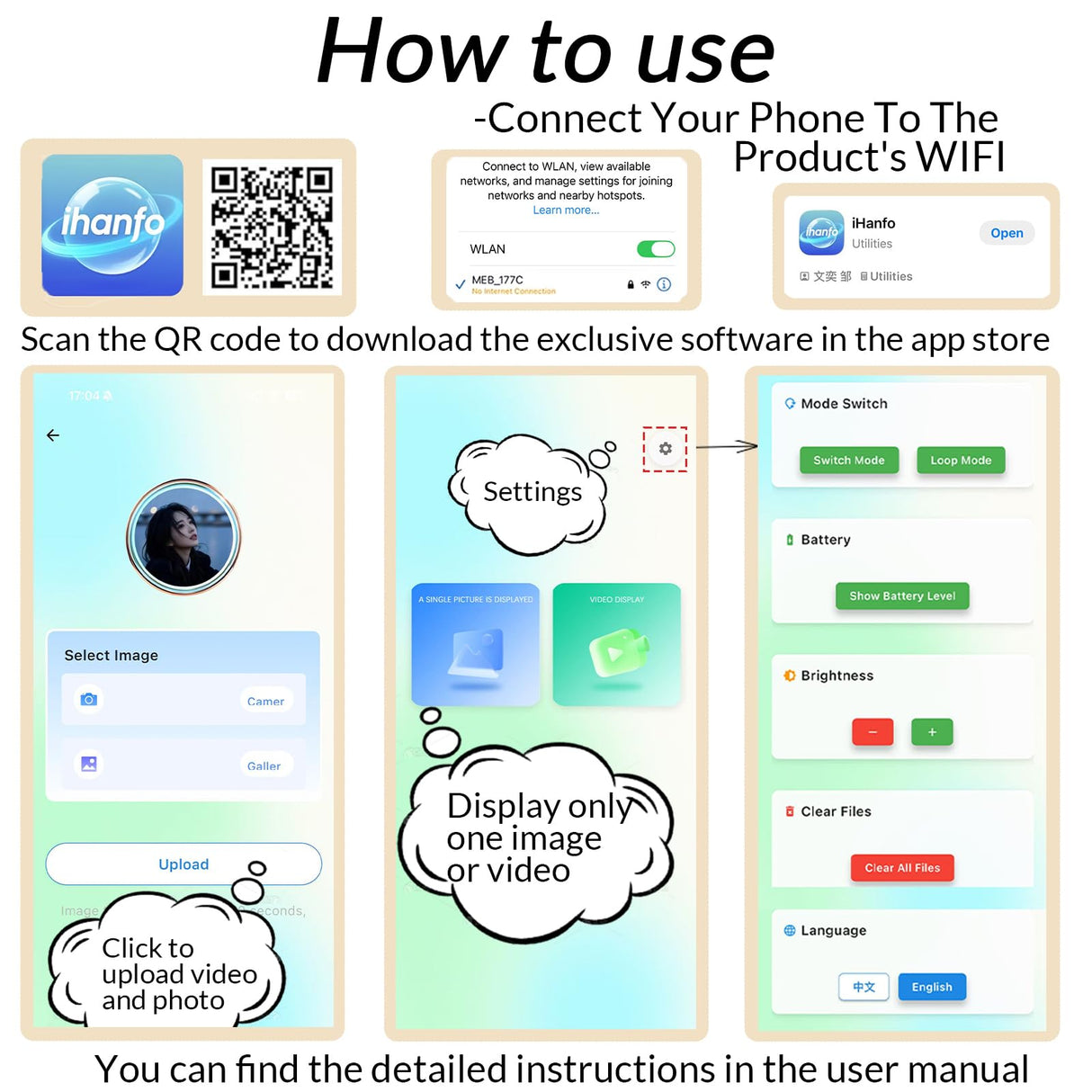 WINSD Memory Sphere Lamp 2.7" Crystal Ball Video Player Memory Orb Lamp Personalized Uploadable Videos & Photos Video Gift for Couples Friends Anniversary Birthday Christmas Gifts