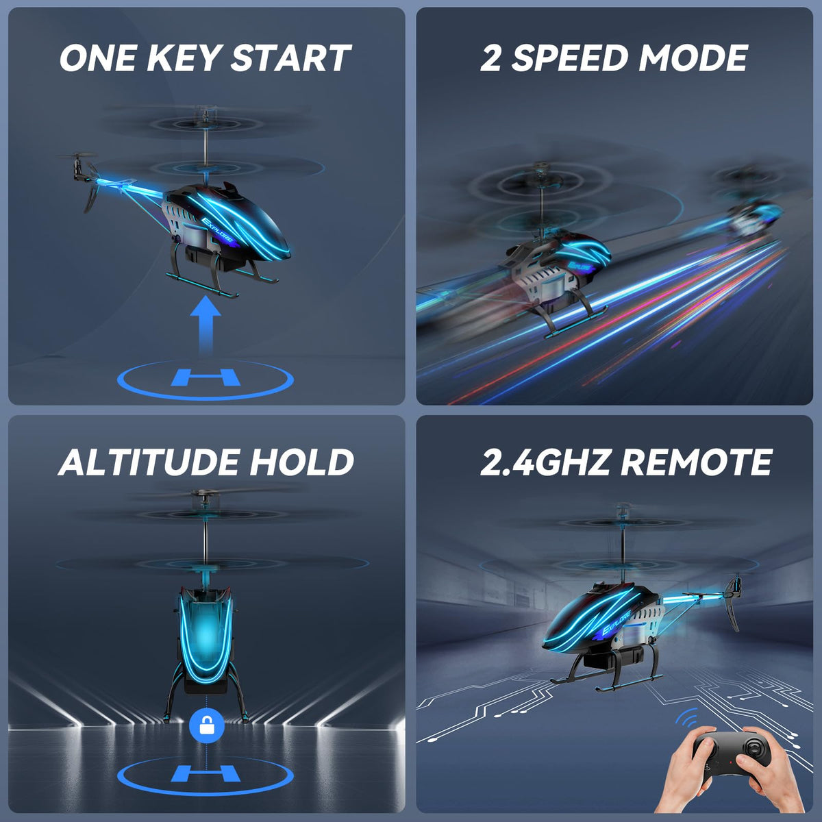 BUSSGO RC Helicopter, Remote Control Helicopter for Kids