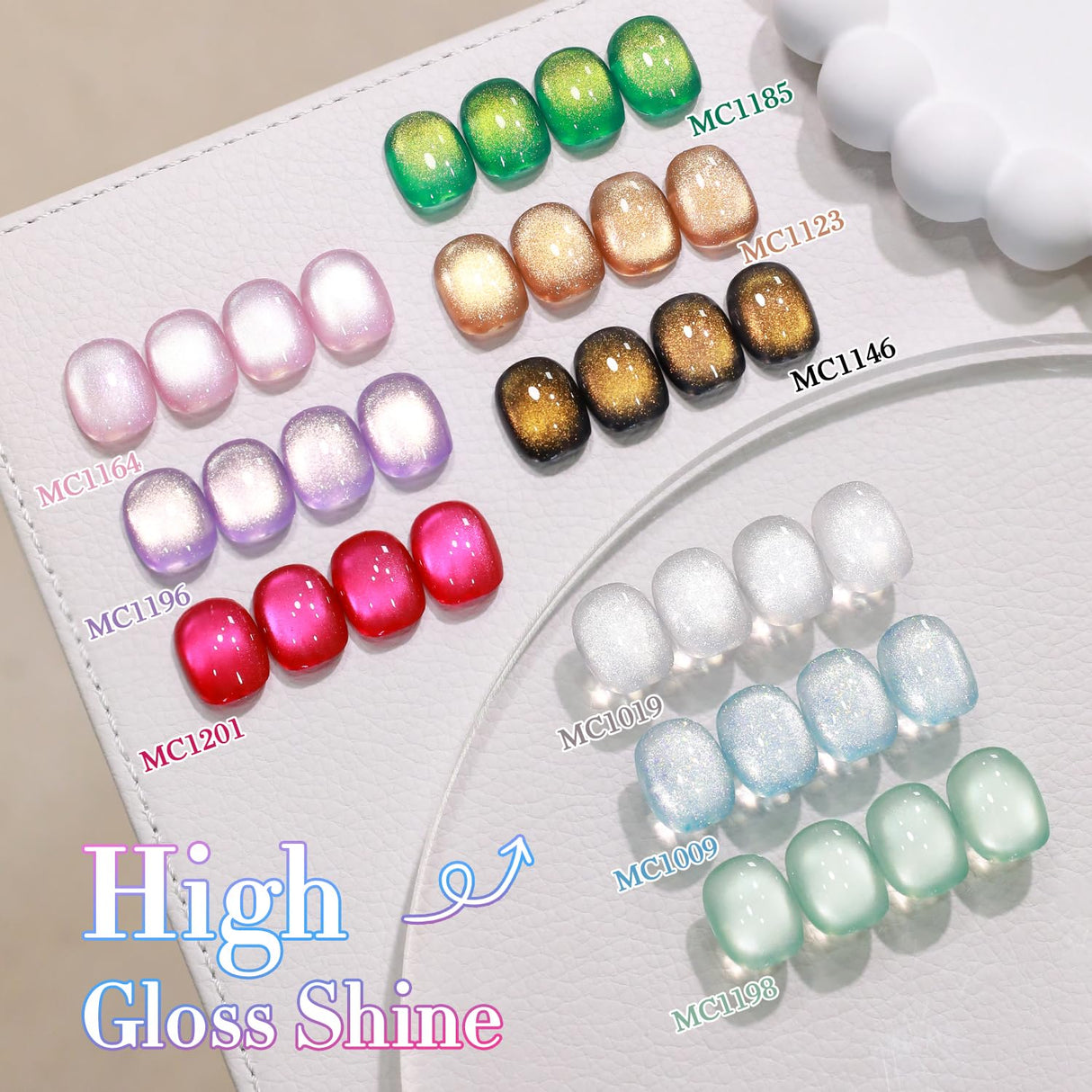 Double Rhythm 28Pcs 0.5Oz Gel Nail Polish Set Same Color Same Bottle Soak Off Gel Polish Kit Nail Art Manicure Salon DIY at Home for Women (Magnetic Cat Eye Collection-T24-7)