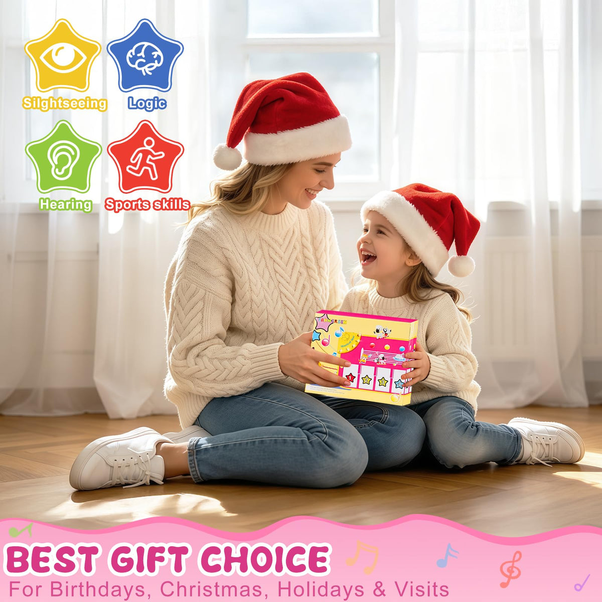 Floor Piano Mat, Toddler Girl Toys Musical Mat, 1 2 3 Year Old Girl Gifts