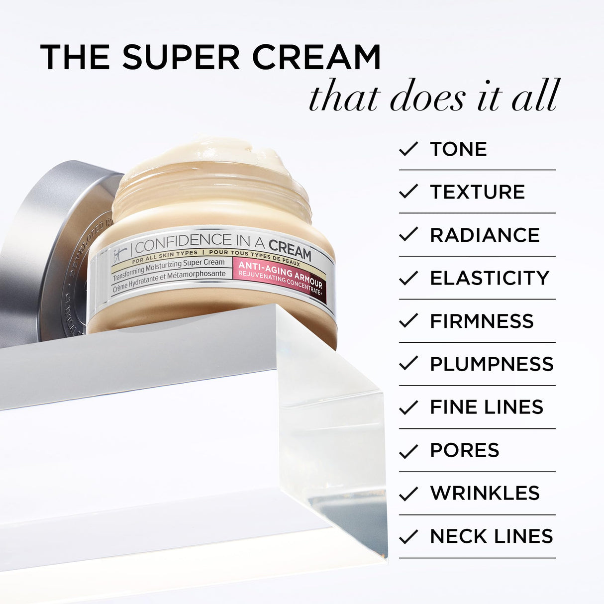 IT Cosmetics Your Anti-Aging Moisturizing Face & Eye Duo Gift Set – 2-Piece Full Size Skincare Set with Hydrating Face Moisturizer & Moisturizing Peptide Eye Cream – Vegan Kit