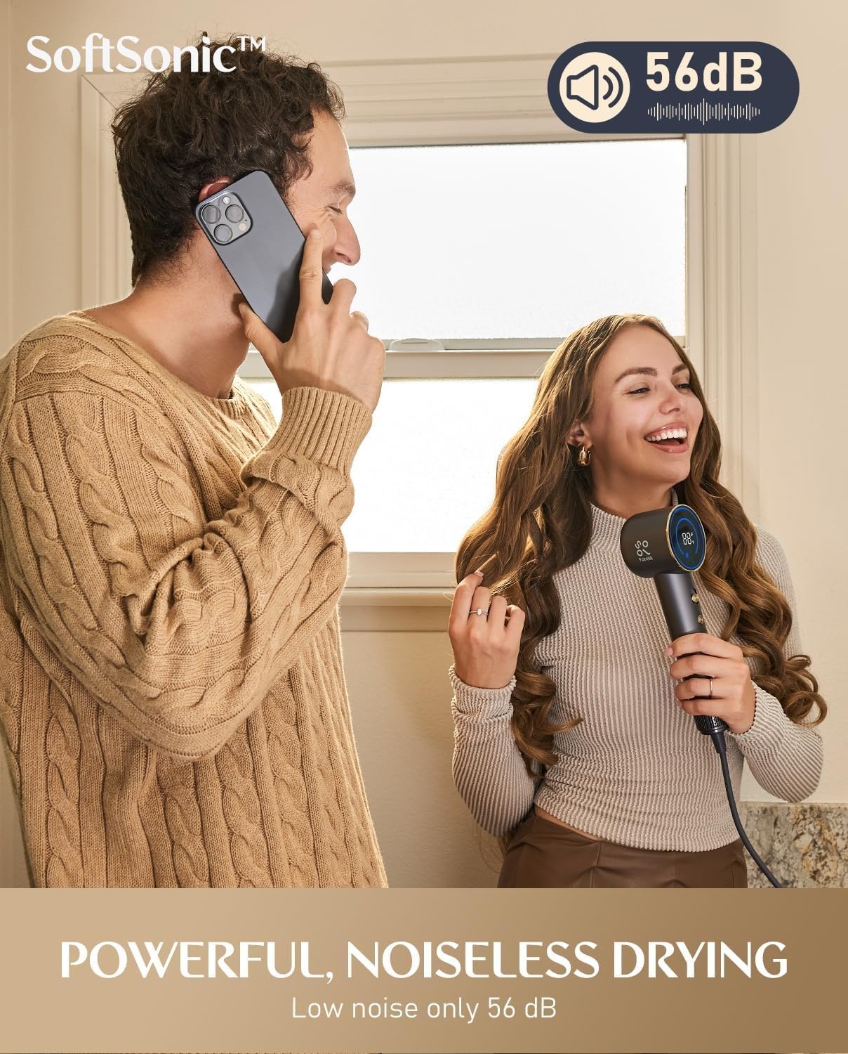 FanttikSolo SonicDry H10 APEX Hair Dryer, Ionic Fast Drying Blow Dryer with HD Display, Brushless Motor, Thermo-Control, Magnetic Concentrator, 110000 RPM High-Speed, LightFlow