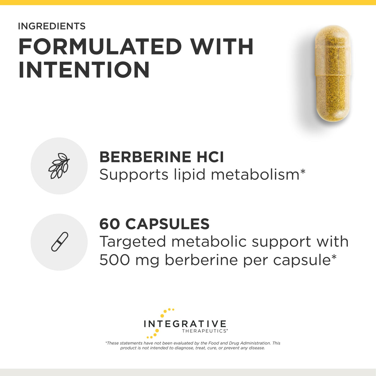 Integrative Therapeutics Berberine 1500mg Per Day, 60 Capsules