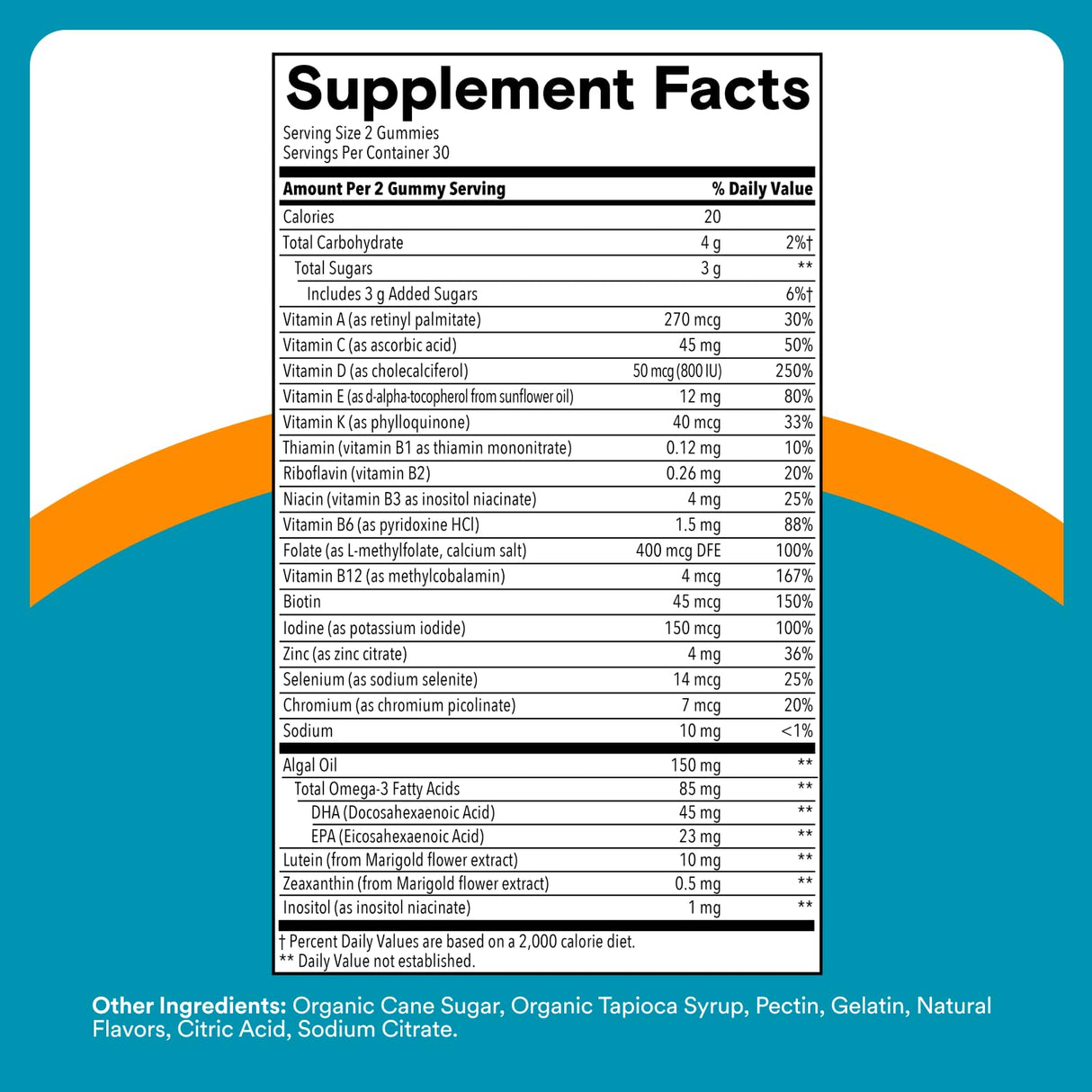 SmartyPants Teen Guy Multivitamin Gummies - Improved Formula: Omega 3 (DHA/EPA), Vitamin D3, C, Vitamin B12, B6, A, K & Zinc, Folate, Gluten Free, Fruit Flavor, 60 Count (30 Day Supply)