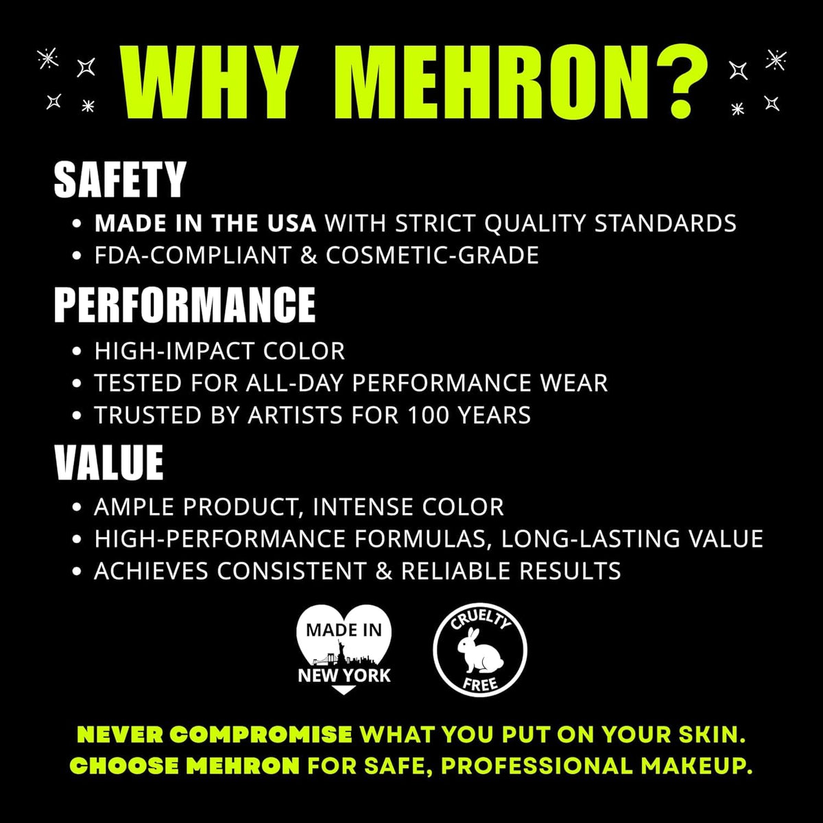 Mehron Makeup Paradise AQ - BLACK, Water-Activated Face & Body Paint