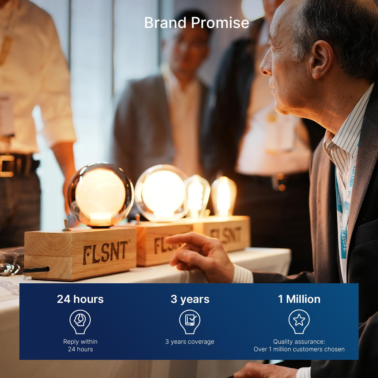 FLSNT G16.5 Dimmable LED Candelabra Bulbs 60W Equivalent, LED E12 Chandelier Light Bulbs, 550LM, CRI90, 5.5W, AC 120V, 6 Pack, 2700K Soft White