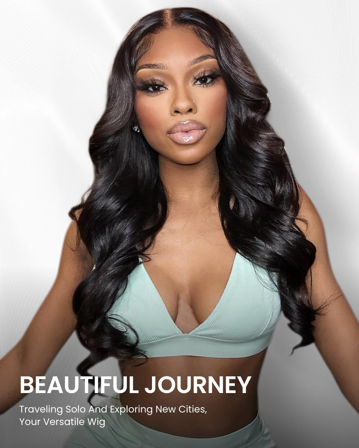 Arabella 5x6 Wear and Go Glueless Wigs Human Hair 210% Density Glueless Wig 12a Pre Cut Lace Front Wigs Human Hair 100% Pre Bleached Plucked Body Wave Wig (20inch, 5X6 Body Wave)