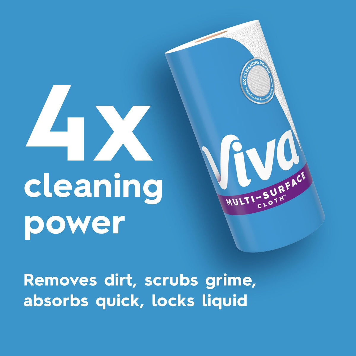 Viva Multi-Surface Cloth Paper Towels, 12 Triple Rolls, 165 Sheets per Roll
