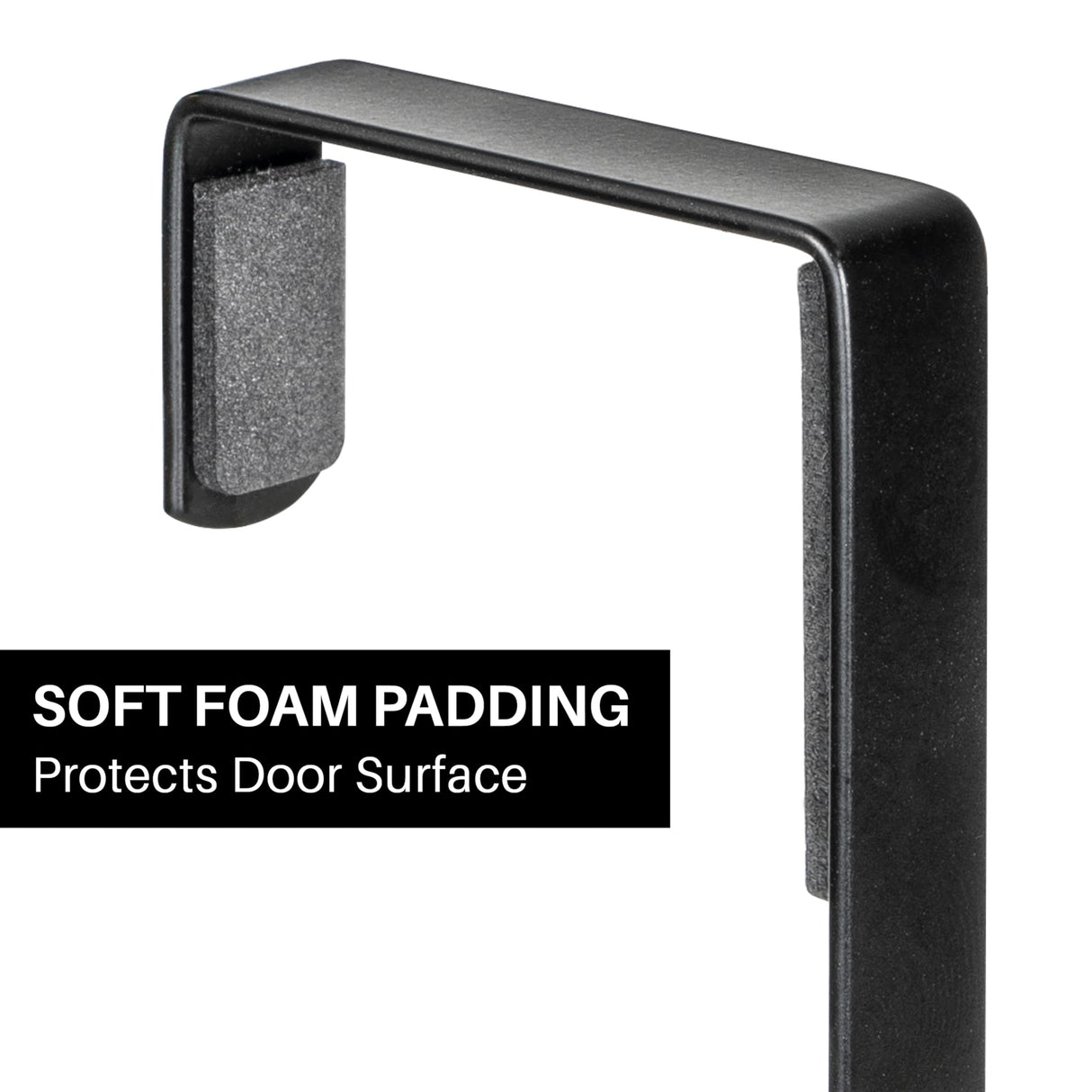 LYNK Professional® Home™ Over the Door Hooks - 10 Hook – Over the Door Coat Rack - Over the Door Hanger - Hanging Towels or Clothes - Bathroom, Bedroom, Laundry Room - Lifetime Ltd. Warranty, Black
