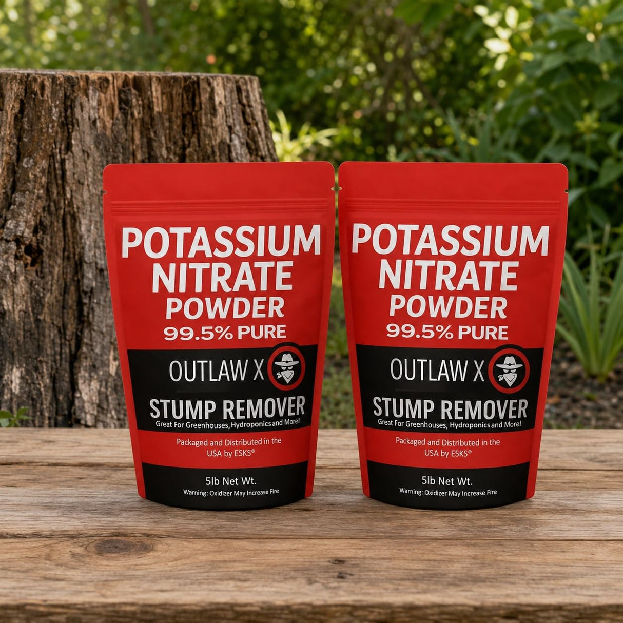 Outlaw X Potassium Nitrate High Purity Powder, Reagent Grade, 10 Pounds, for Stump Remover