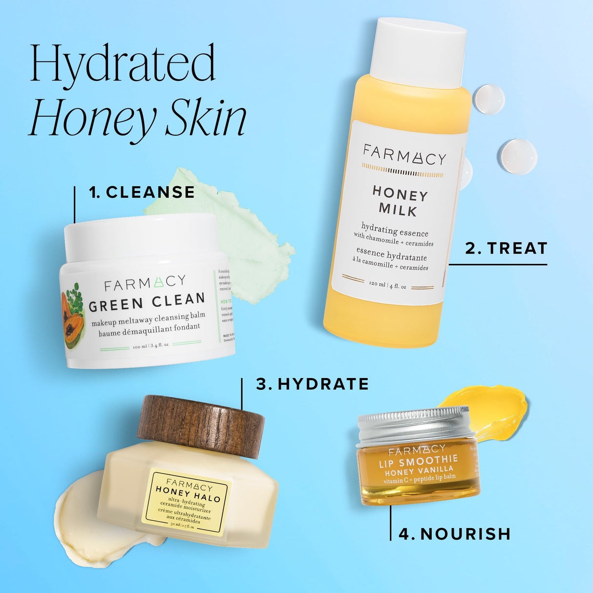 Farmacy Ceramide Face Moisturizer - Honey Halo Hydrating Facial Moisturizer for Dry Skin - Plumps, Soothes + Restores Skin with Potent Ceramides + Buckwheat Honey for a Dewy, Healthy Glow (100ml)