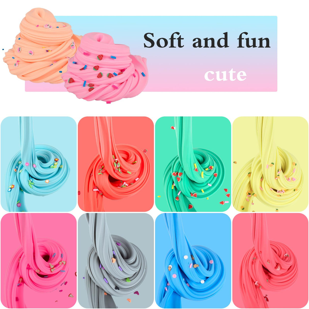 58 Pack Mini Slime kit,Butter Slime Party Favors, Slime Bulk Toy for Classroom Prizes, Christmas Stocking Stuffers, Goodie Bag Stuffers for Kids Boys Girls, Ideal Birthday Easter Filling Gifts