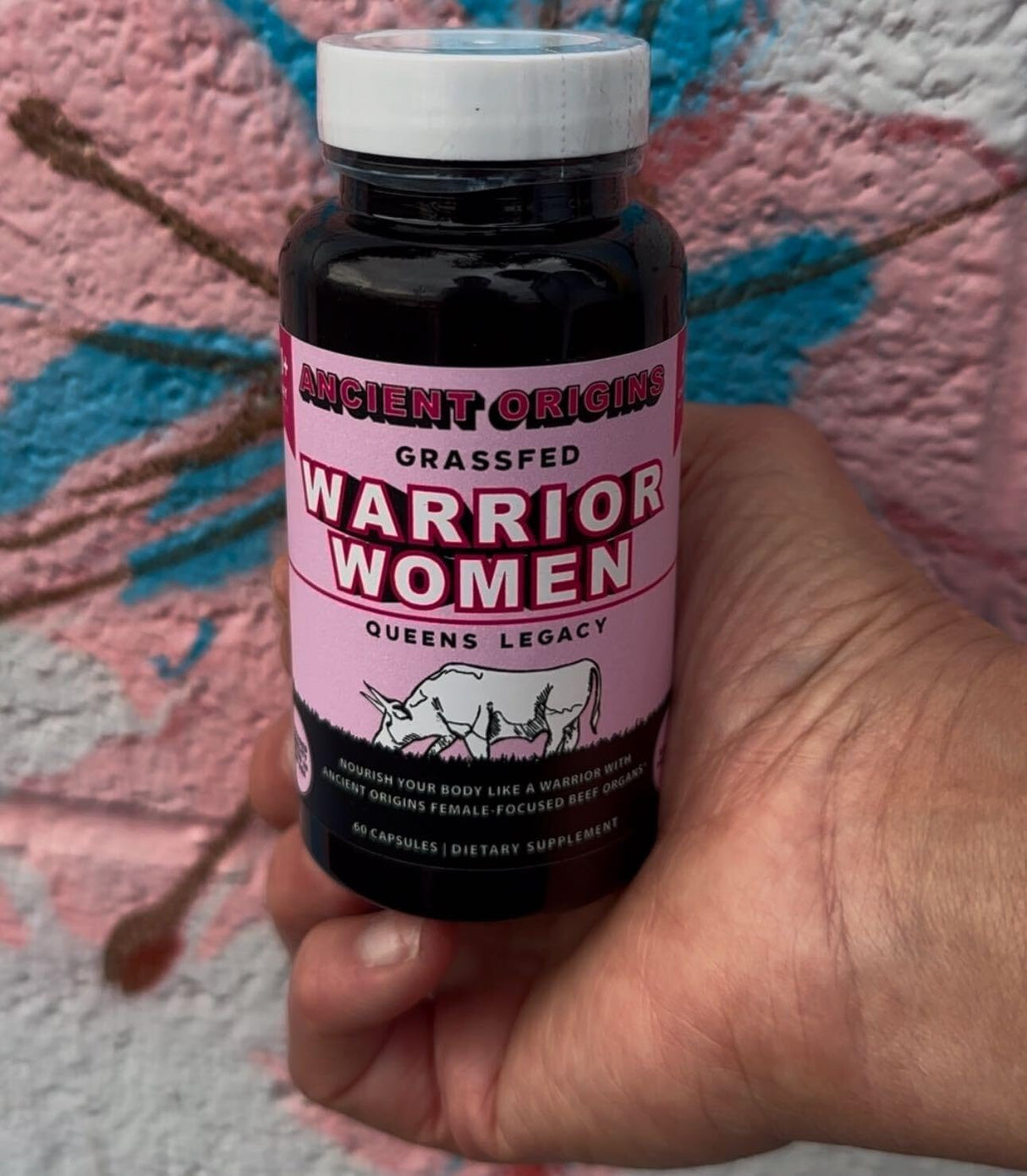 Warrior Women's Beef Organ Superfood Supplement (Beef Heart, Liver, Colostrom & 4 More) - 100% Grass Fed & Grass Finished - Balance Hormones, Energy, & More for Women (60 capsules, 500 mg each)