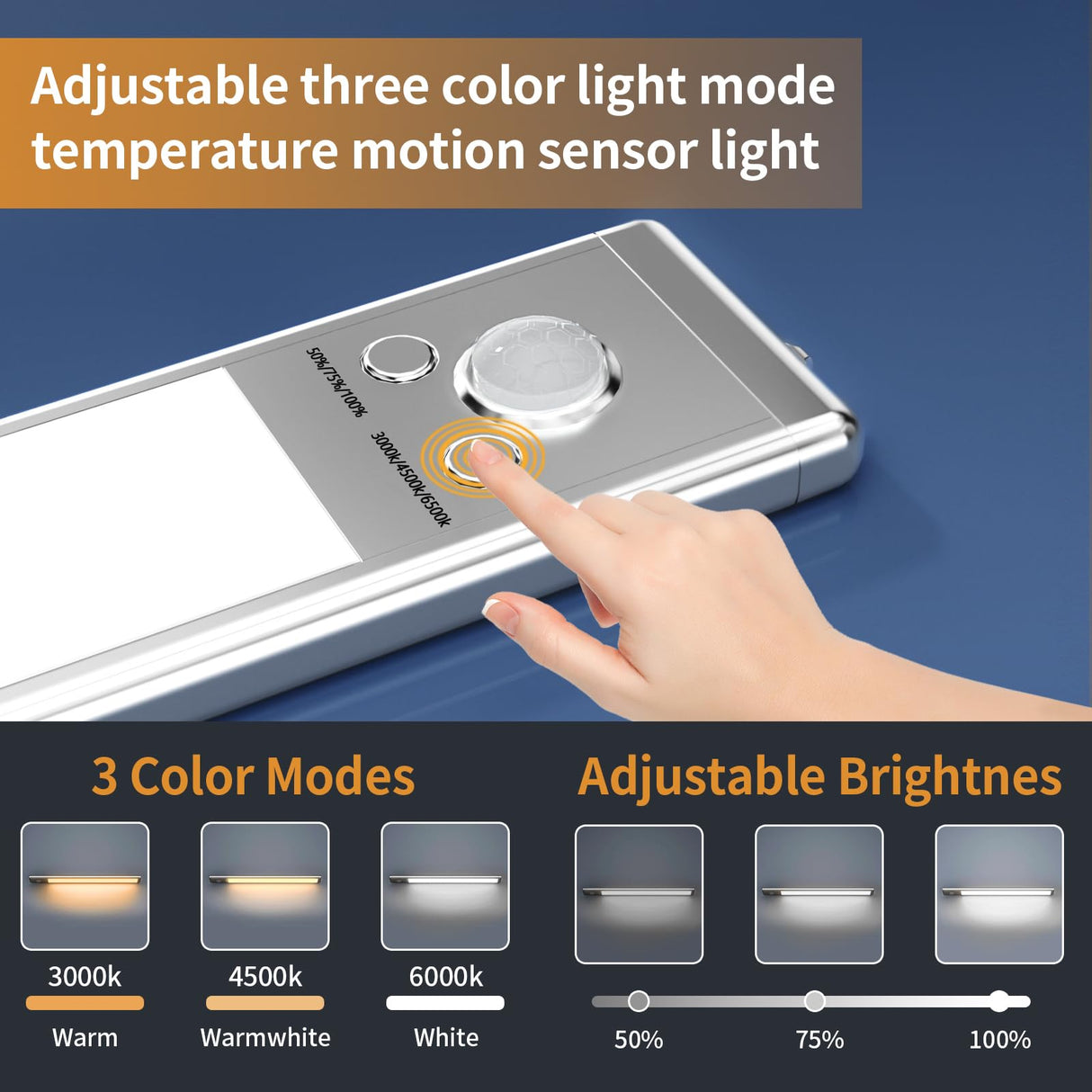 Under Cabinet Lights,88 LED Operated Motion Sensor Light Indoor,2200mAh USB Rechargeable Closet Lights, 6 Pack Magnetic Dimmable Closet Lights,Wireless Under Counter Lights for Kitchen, Stairs