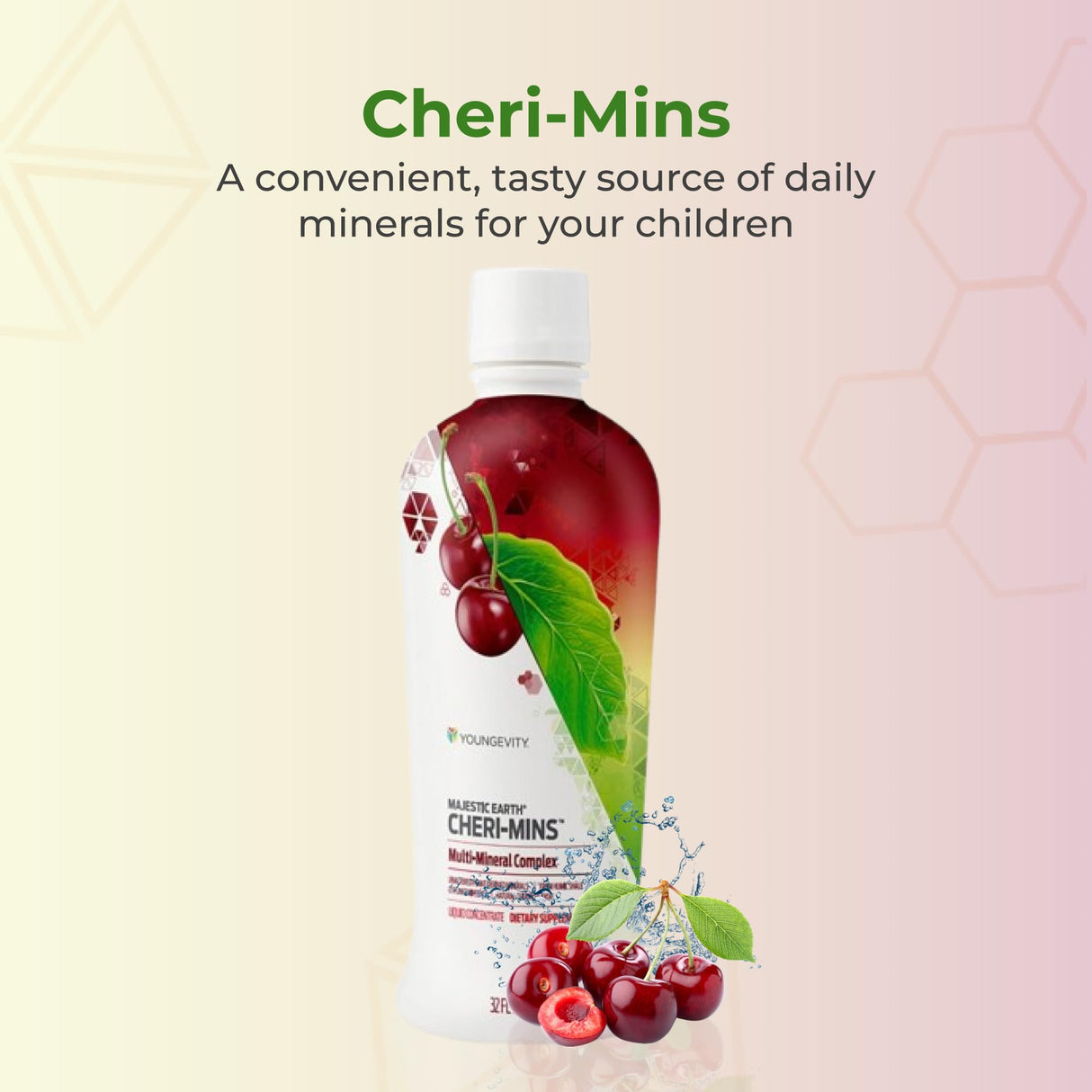 Youngevity Cheri-Mins™ Plant Derived Liquid Minerals - Great Tasting Formula - 77+ Natural Unaltered Trace Minerals - Colloidal Form Humic Shale (32 Fl Oz)