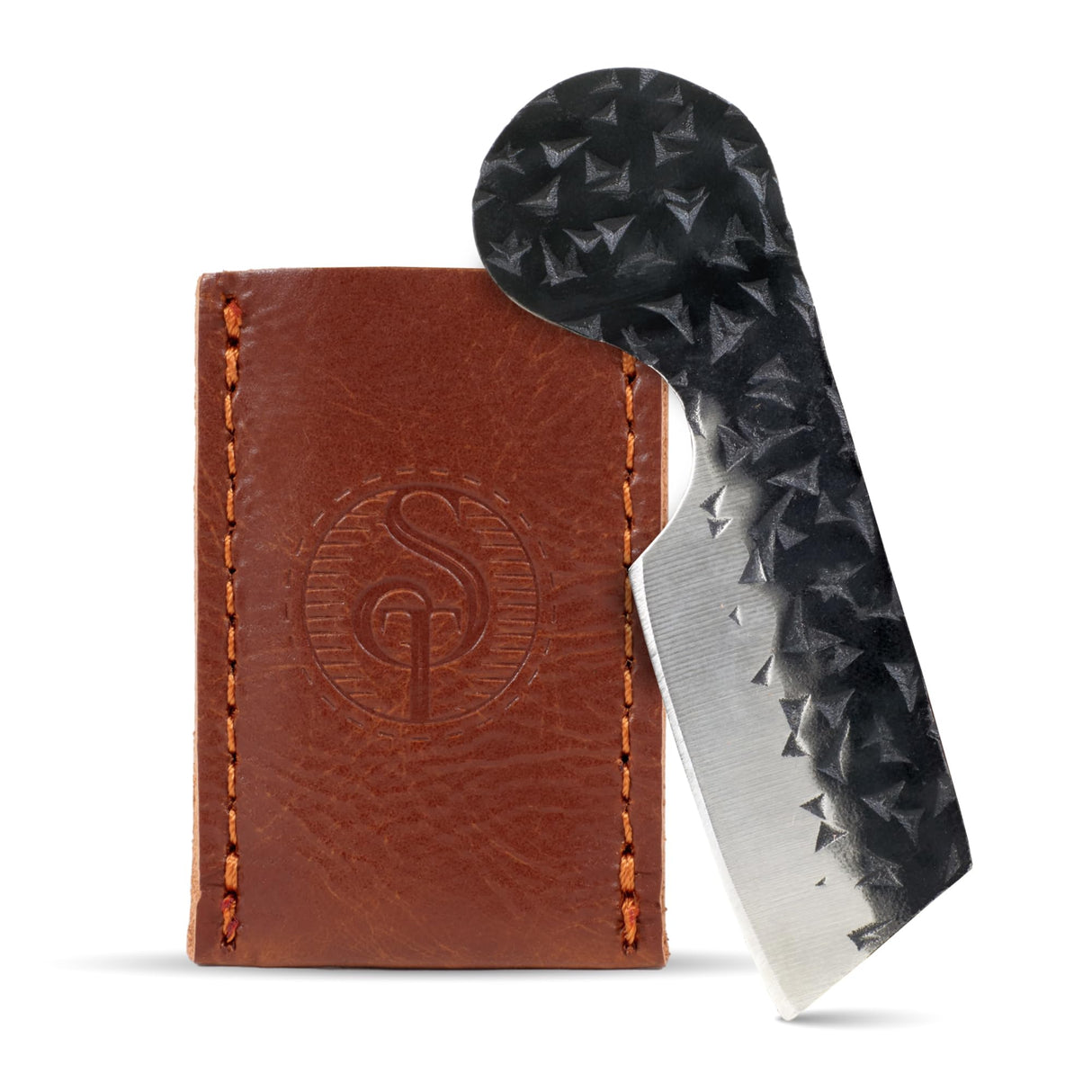 Southern Trapper Mini Pocket Knife with Leather Sheaths - Pack of 2 - Compact EDC Knife Set for Camping, Hiking, Hunting, Fishing, and Everyday Carry Gifts - Pocket Knives for Men and Women