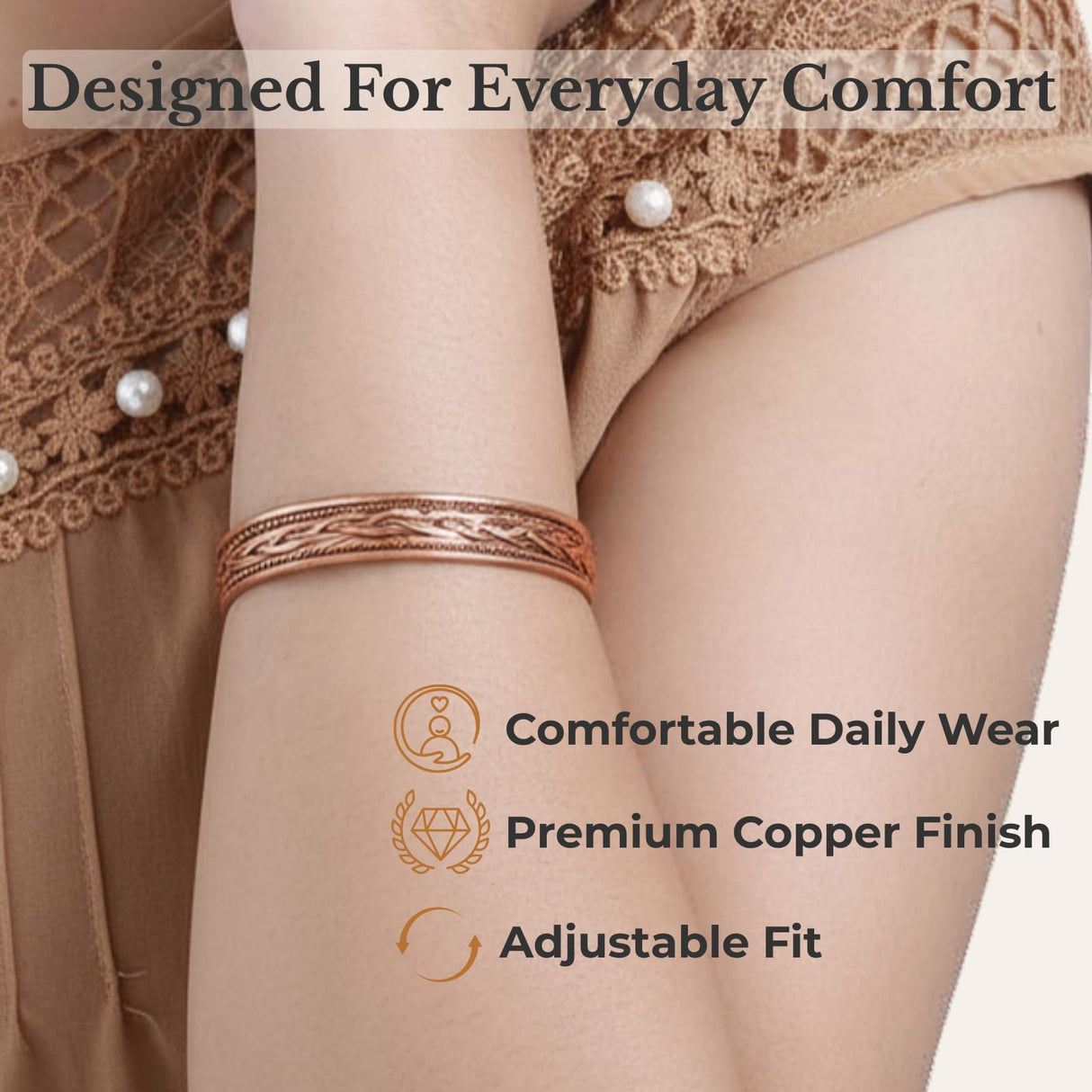 Coppervast Copper Bracelet - Set of 2 | Men & Women | 100% Pure