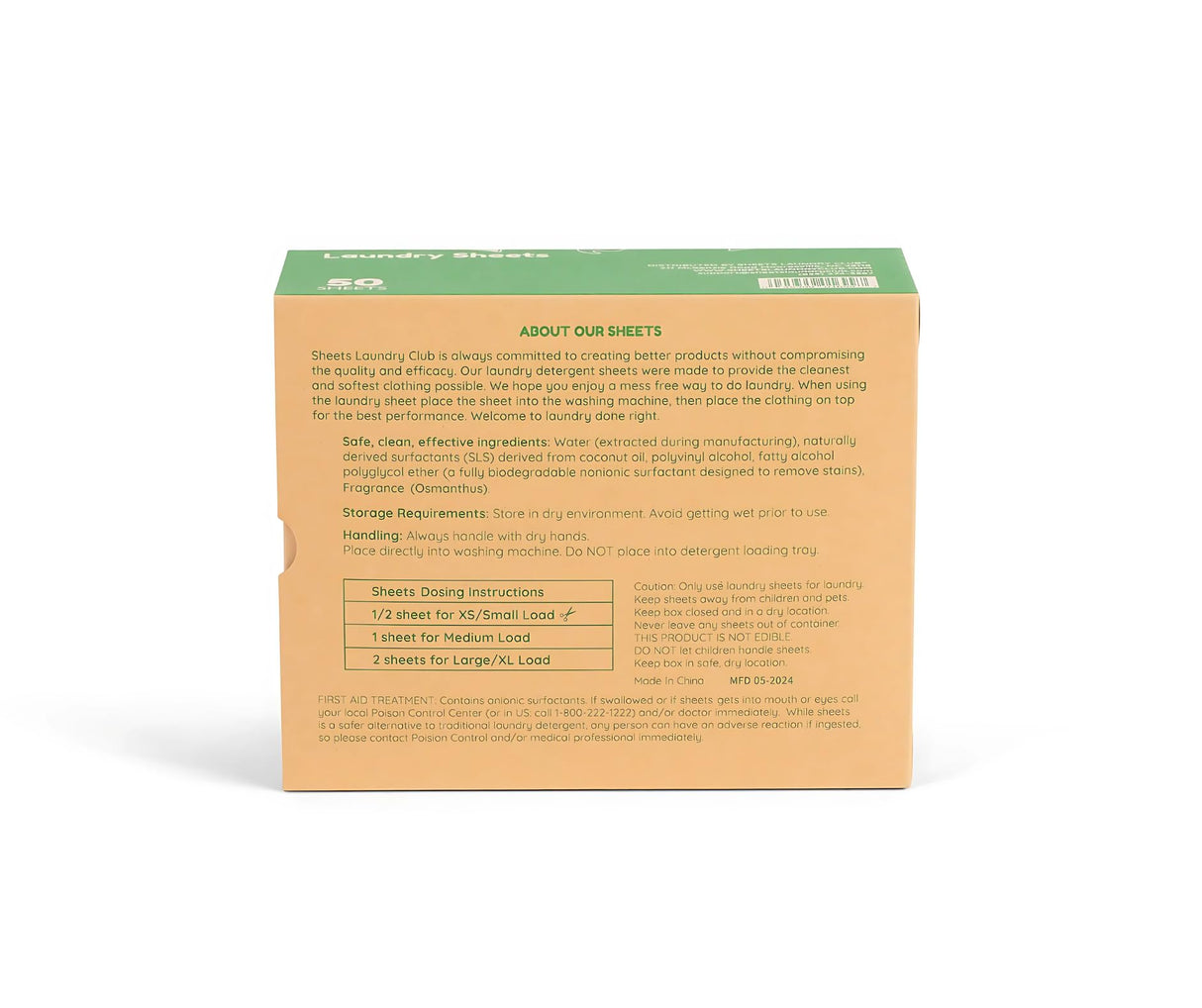 Sheets Laundry Club Laundry Detergent Sheets, 100 Loads - Fresh Linen Scent, Eco-Friendly, Quick-Dissolving Formula, Hypoallergenic, Septic Safe, Plastic-Free Packaging - 50 Sheets