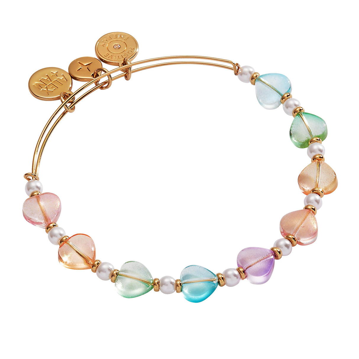Alex and Ani Colorful Heart Beaded Bangle