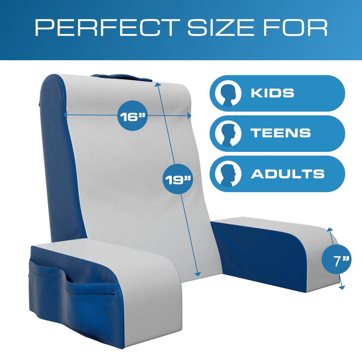 Kӧlbs Wedge Reading Cushion, Back Pillow for Bed Sitting Up, Cushion with Arms for TV Book Gaming Dorm Rooms, Backrest