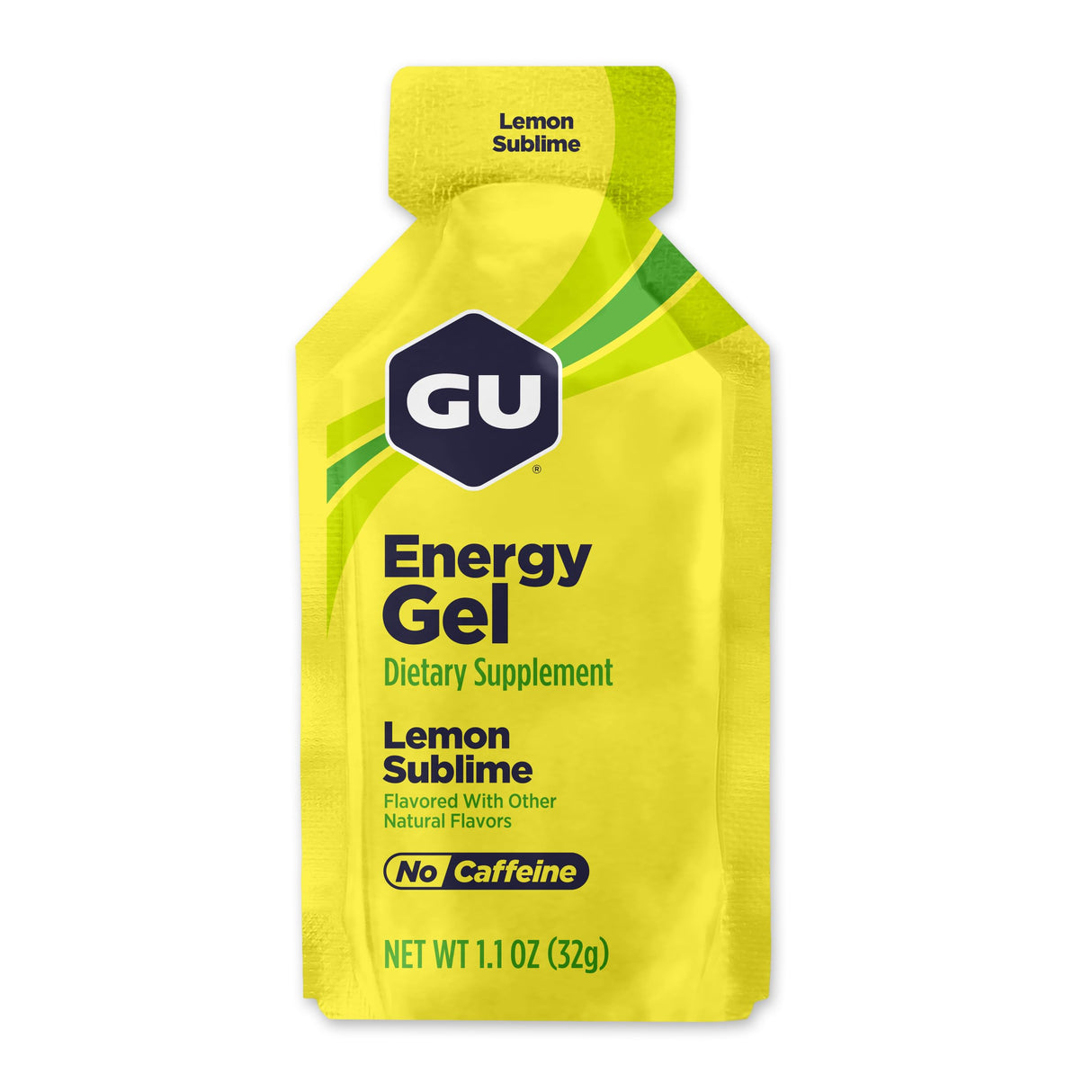 GU Energy Original Sports Nutrition Energy Gel, Vegan, Gluten-Free, Kosher, and Dairy-Free On-the-Go Energy for Any Workout, 24-Count, Lemon Sublime
