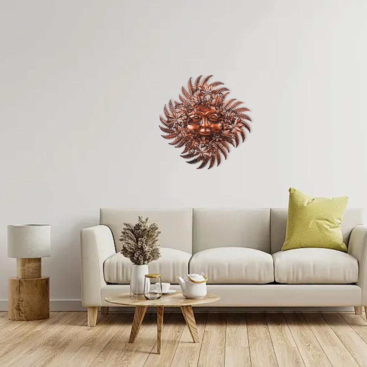 dreamskip Copper Metal Sun Outdoor Wall Decor, 24" Large Sun Flower Garden Wall Art, 3D Sun Wall Decor for Patio Fence Yard Decoration Gift for Mom Women