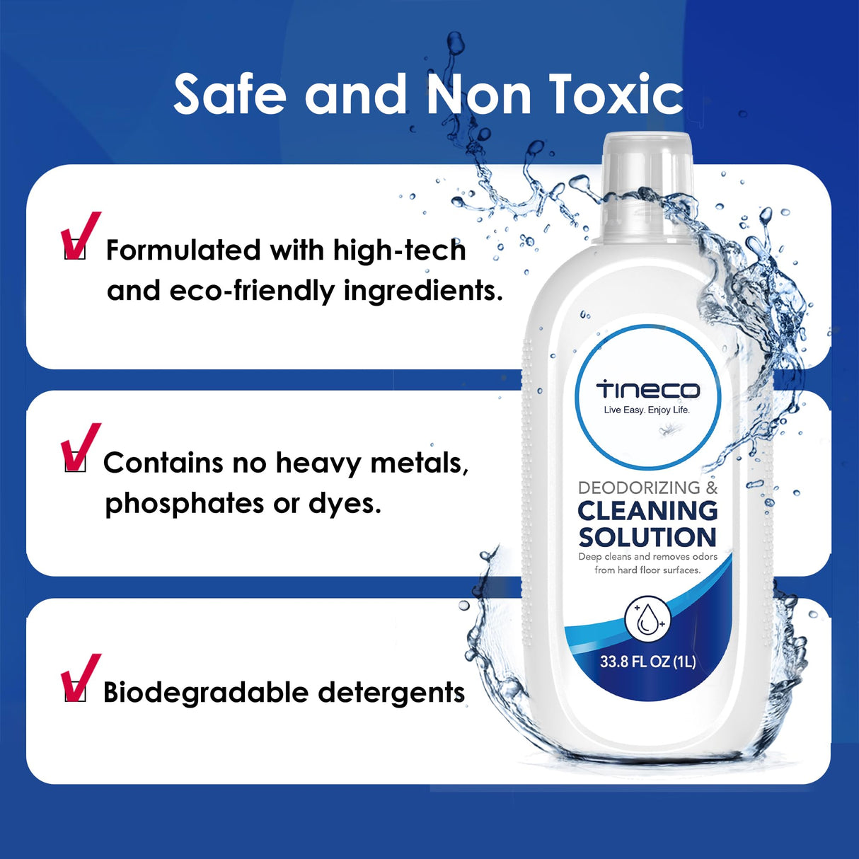 Tineco Floor Cleaning Solution 2L for iFLOOR Series (EXCEPT iFLOOR 5 Steam), FLOOR ONE S3 / S5 / S6 / S7 / S9 Artist Series (EXCEPT S5 Steam / S7 Steam/ S9 Artist Steam) Wet Dry Vacuum (33.8 OZ*2)