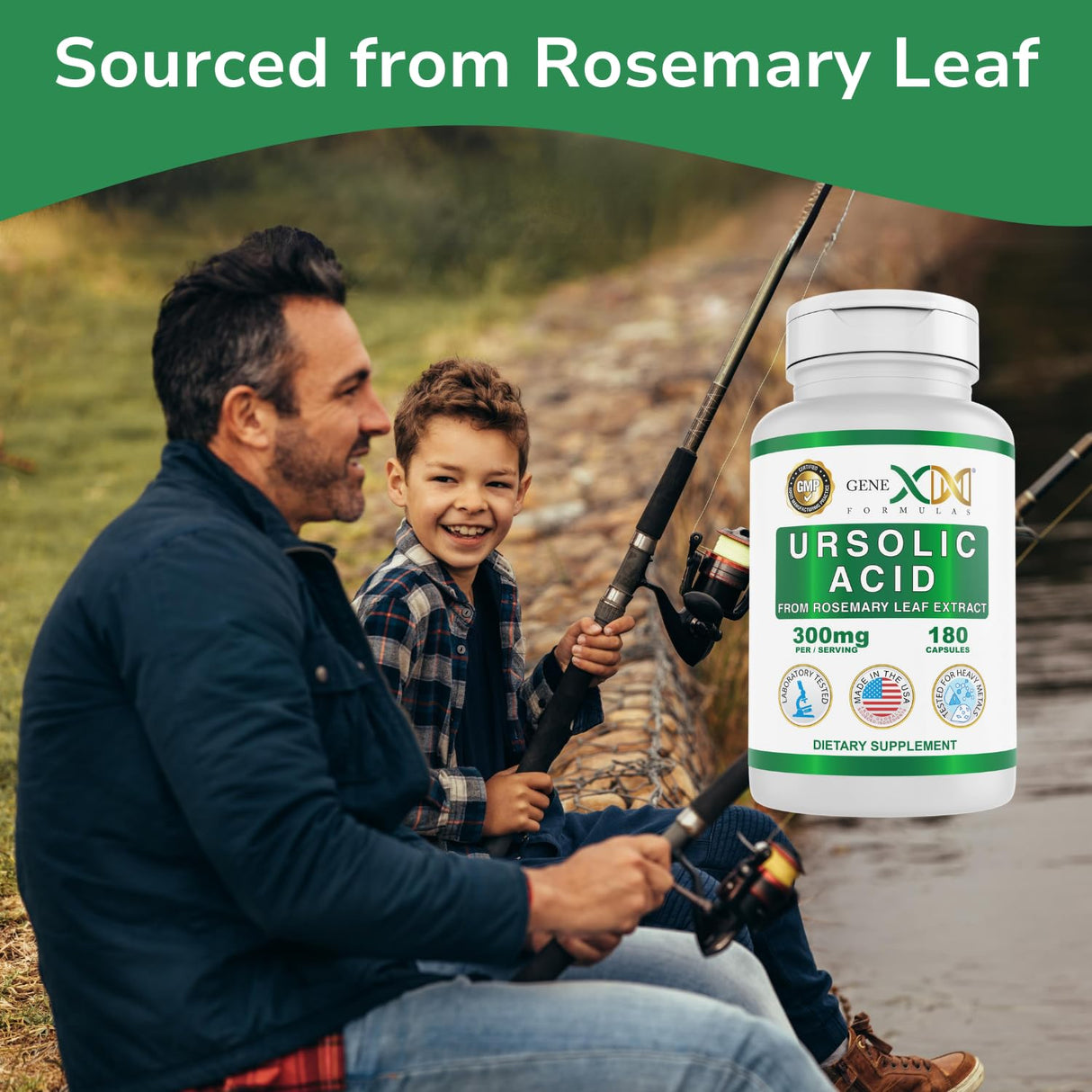 Genex Formulas Ursolic Acid 300mg (180 Capsules) Ursolic Acid Sourced from Rosemary Extract - Non-GMO, Gluten Free, Vegetarian