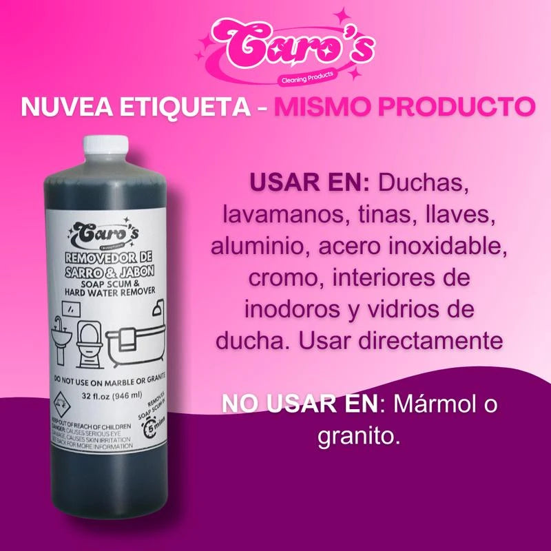 Caro's Pack de 32oz Limonazo, Removedor de Sarro, Desgrasa Degreaser, & Oven Cleaner Limpiador de Hornos Household