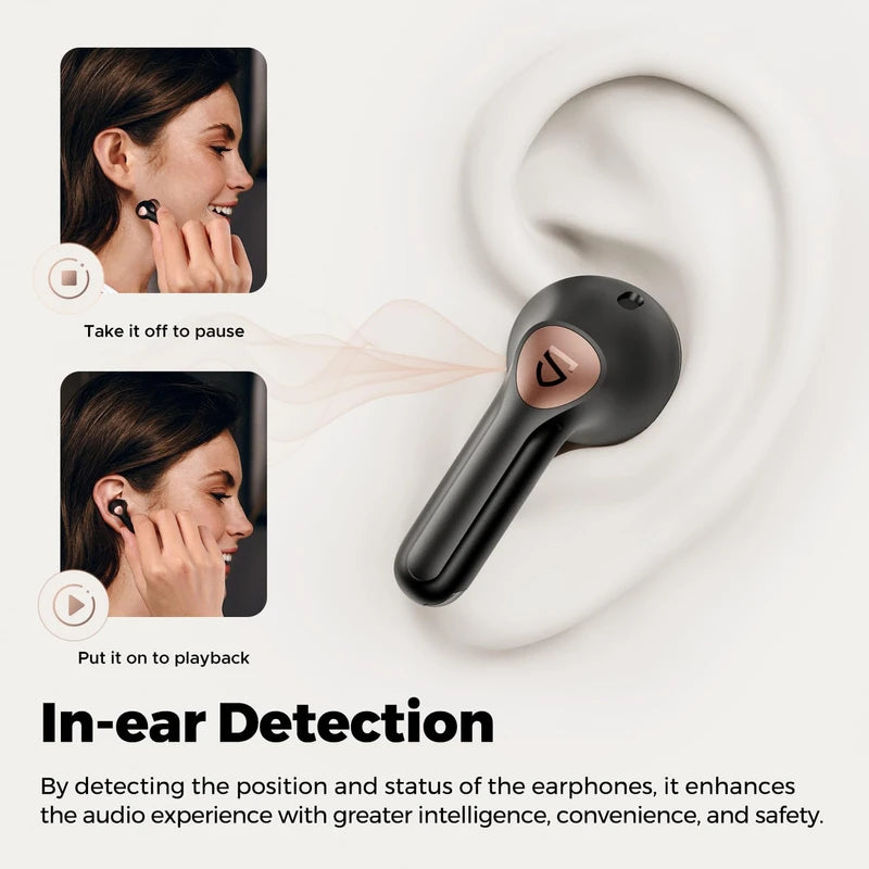 SoundPEATS Air4 Pro Noise Cancelling Wireless Earbuds, Bluetooth 5.3 Wireless Earbuds with 6 Mics CVC 8.0 ENC, AptX Adaptive Earphones, Multipoint Connection, in-Ear Detection, App Customize EQ