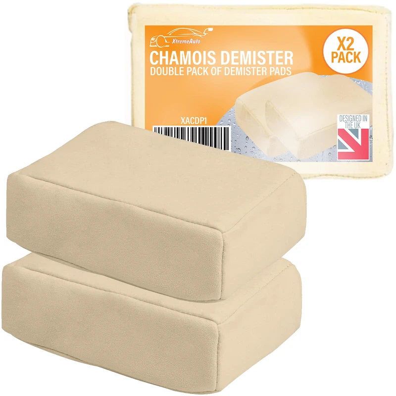 Xtremeauto Genuine Chamois Leather Demister Pads For Car - Window Condensation Sponge Demister, Car Demister Pad Windscreen Fog Remover Chamois Pad For Windscreen, Mirrors, Window Mist
