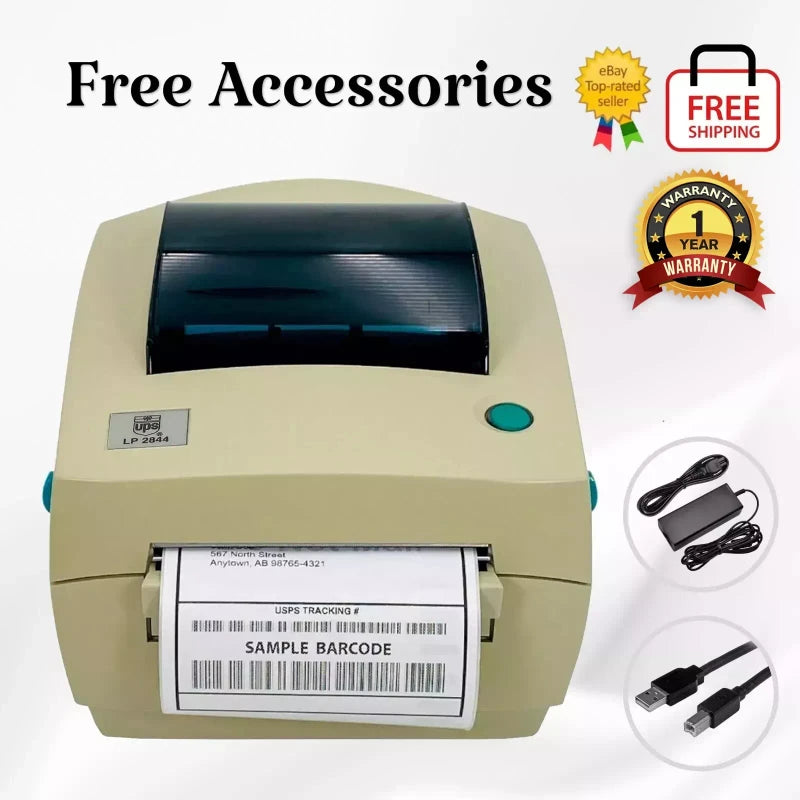 Zebra Eltron Eltron Zebra UPS LP2844 Direct Thermal Label Printer USB Serial 1 YR WARRANTY